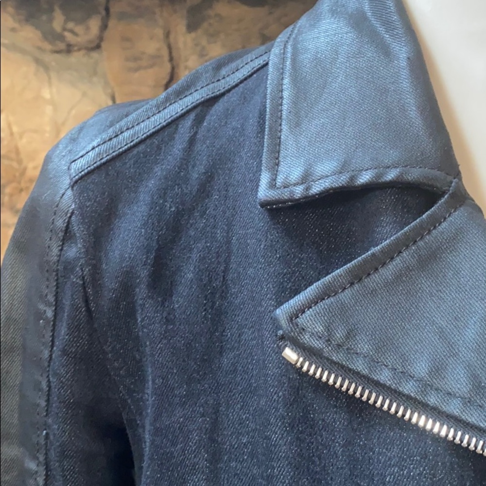 (Sold) 7 For All Mankind Mixed-Fabric Moto Jacket - Picture 8 of 11